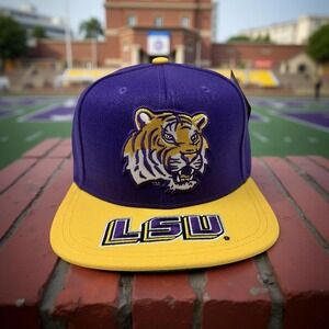 Mitchell & Ness LSU Tigers Snapback Hat Logo Bill Green UV Retro NCAA Cap NWT